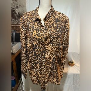 Woman’s animal print long sleeve shirt